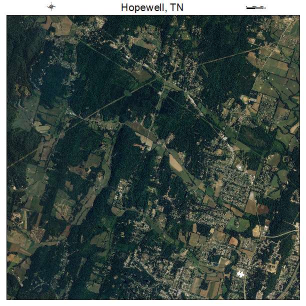 Hopewell, TN air photo map