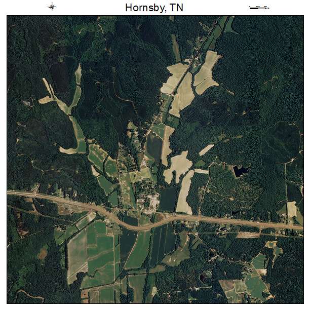 Hornsby, TN air photo map
