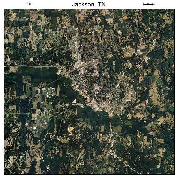 Jackson, TN air photo map