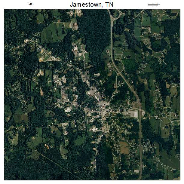 Jamestown, TN air photo map