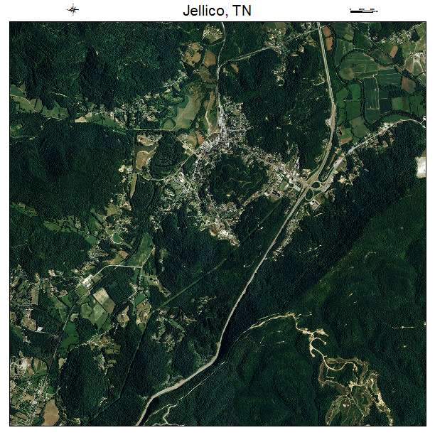 Jellico, TN air photo map