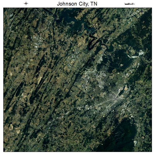 Johnson City, TN air photo map