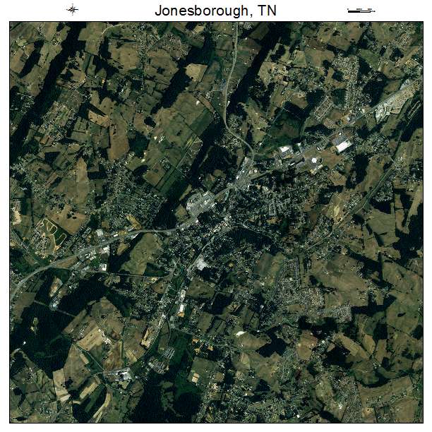 Jonesborough, TN air photo map