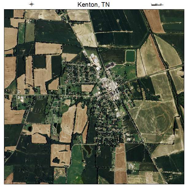 Kenton, TN air photo map