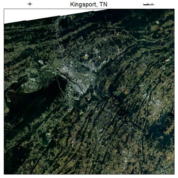 Kingsport, TN air photo map