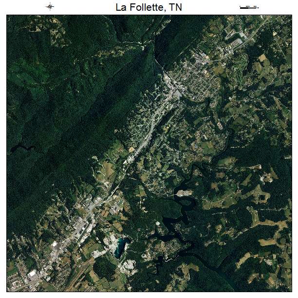 La Follette, TN air photo map