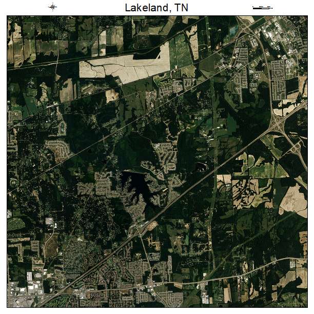 Lakeland, TN air photo map