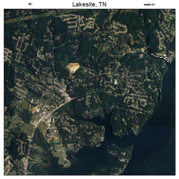 Lakesite, TN air photo map