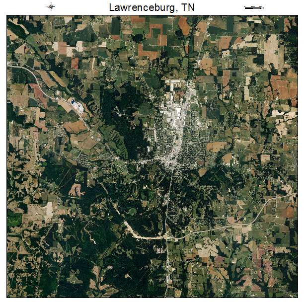 Lawrenceburg, TN air photo map