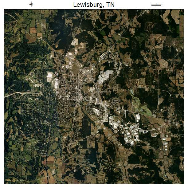 Lewisburg, TN air photo map