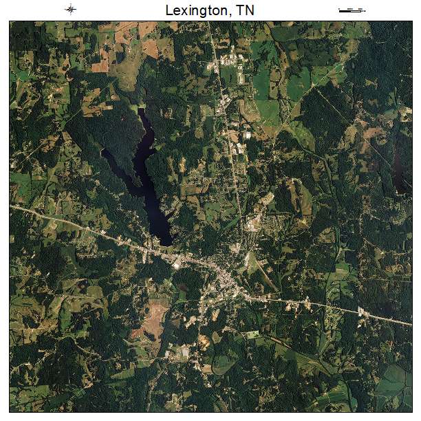 Lexington, TN air photo map