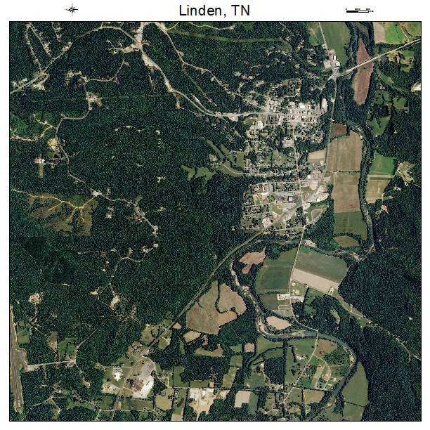 Linden, TN air photo map
