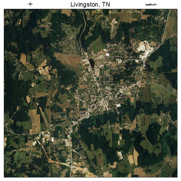 Livingston, TN air photo map