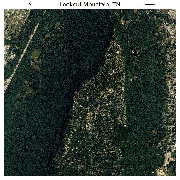 Lookout Mountain, TN air photo map