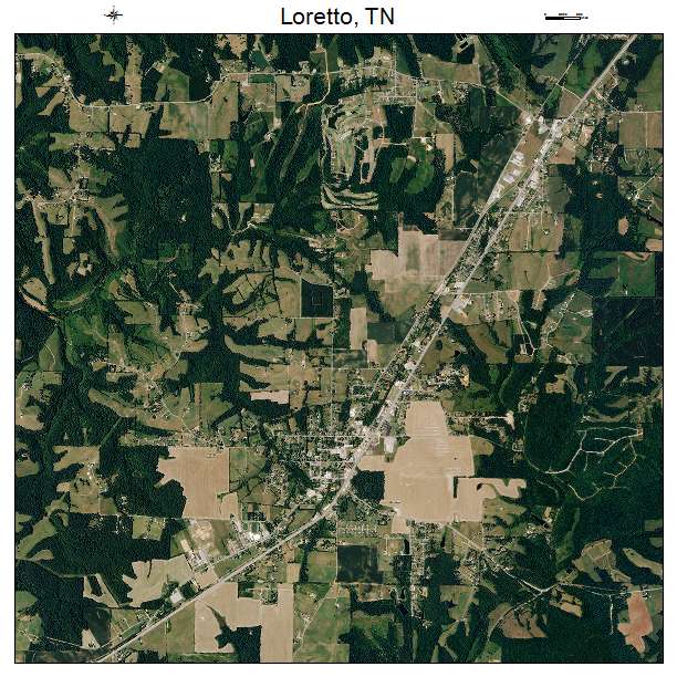 Loretto, TN air photo map