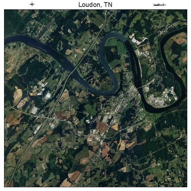 Loudon, TN air photo map