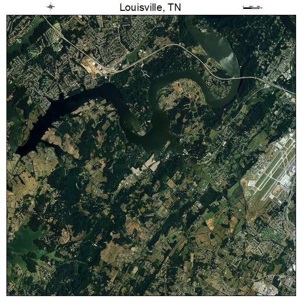 Louisville, TN air photo map