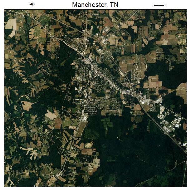 Manchester, TN air photo map