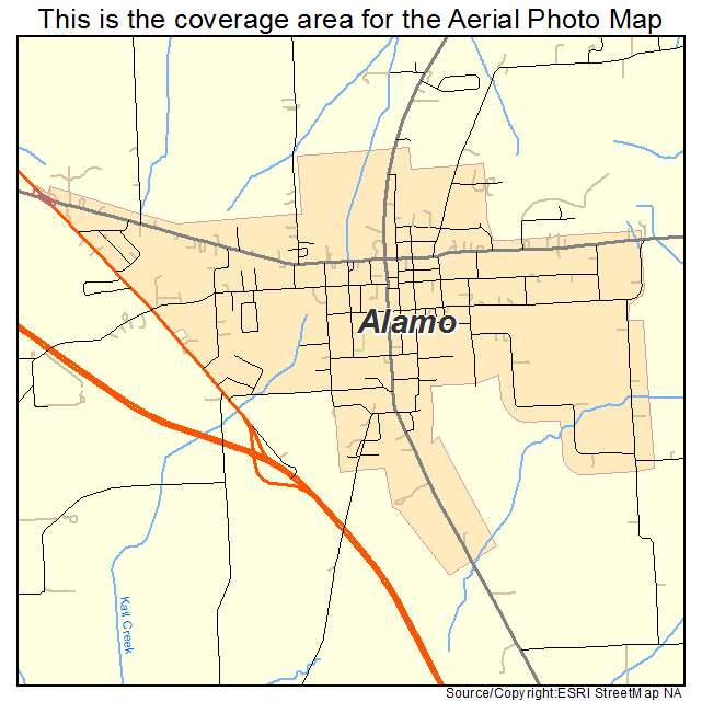 Alamo, TN location map 