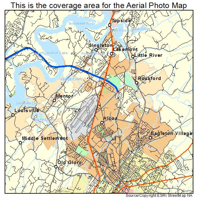 Alcoa, TN location map 