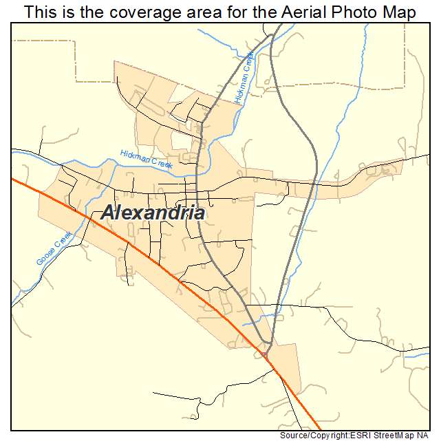 Alexandria, TN location map 