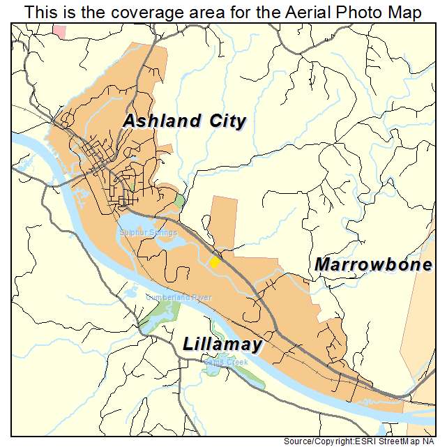 Ashland City, TN location map 