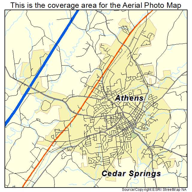 Athens, TN location map 