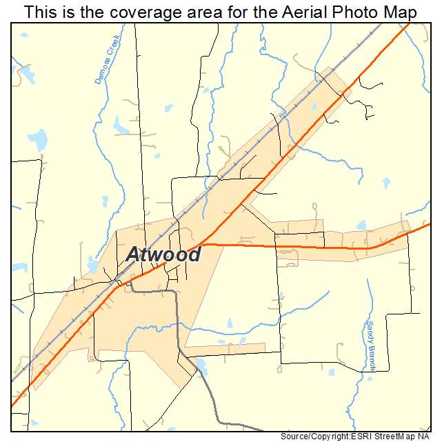 Atwood, TN location map 