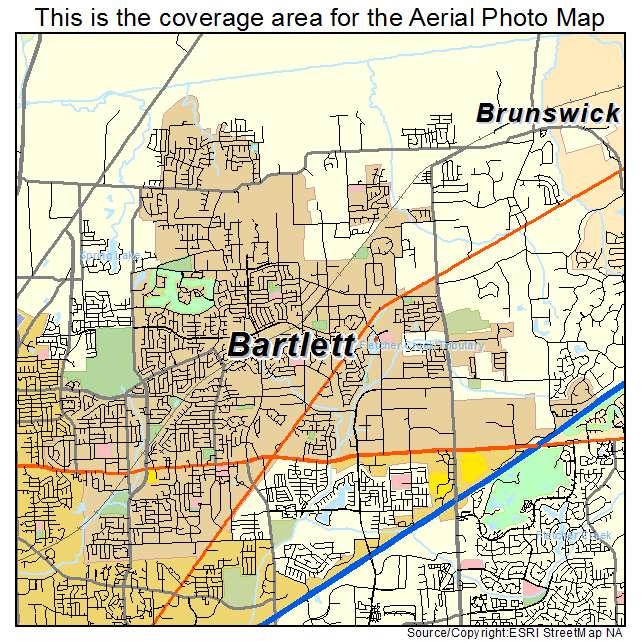 Bartlett, TN location map 