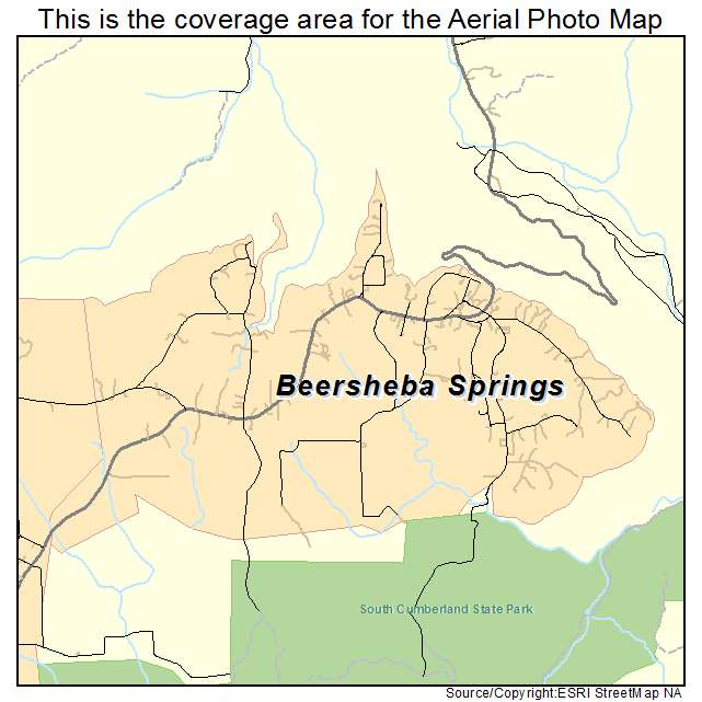 Beersheba Springs, TN location map 