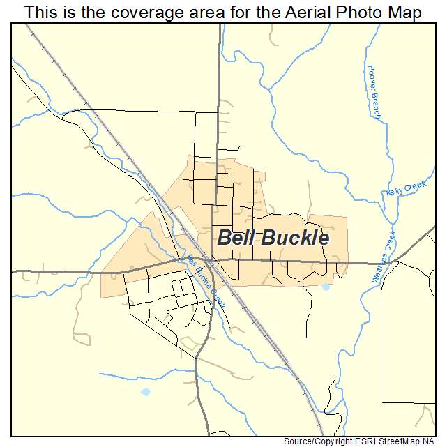 Bell Buckle, TN location map 