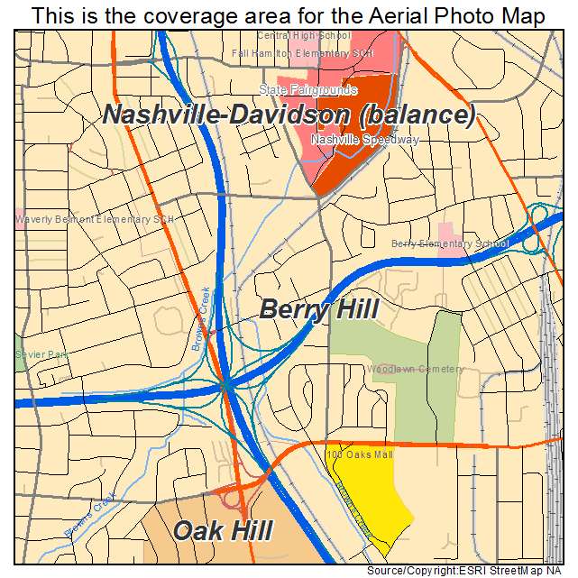 Berry Hill, TN location map 