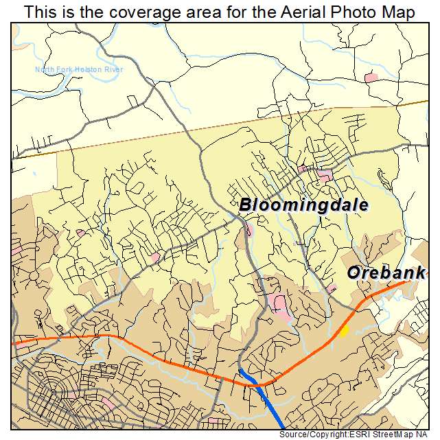Bloomingdale, TN location map 