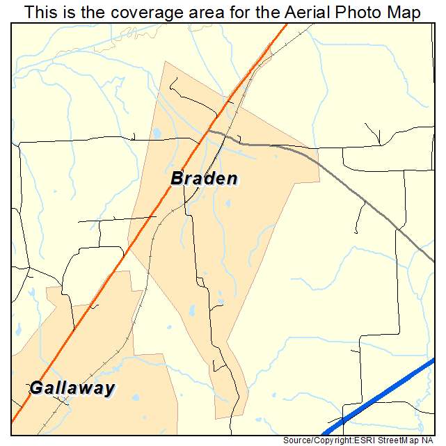 Braden, TN location map 