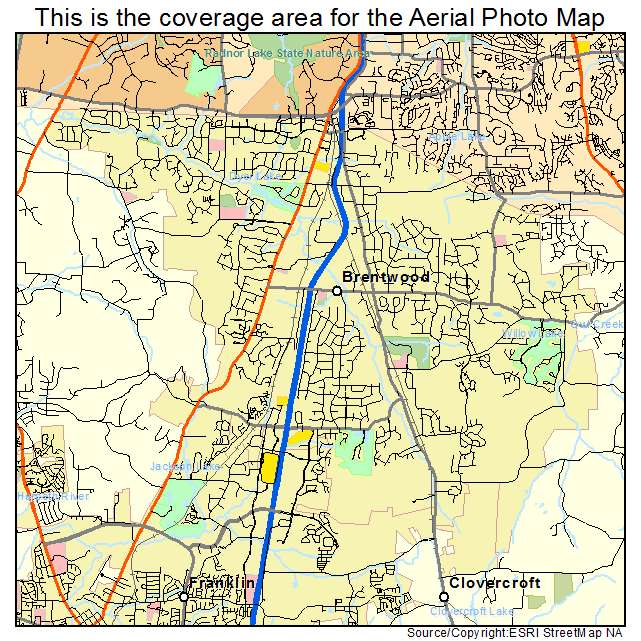 Brentwood, TN location map 