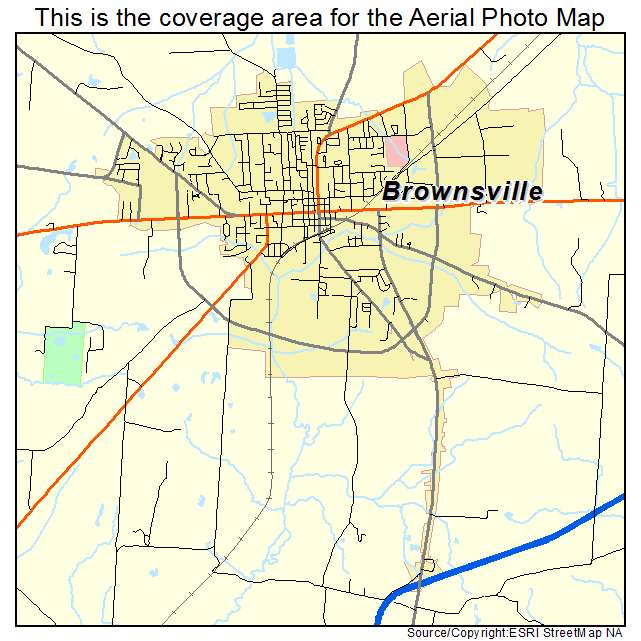 Brownsville, TN location map 
