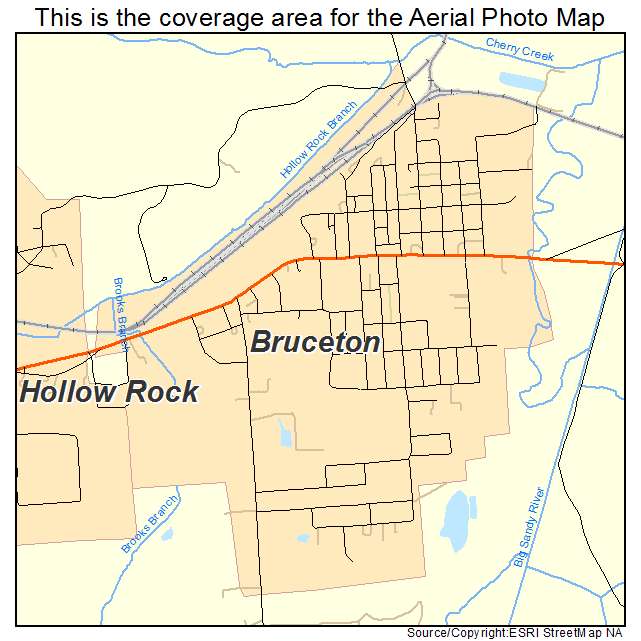 Bruceton, TN location map 