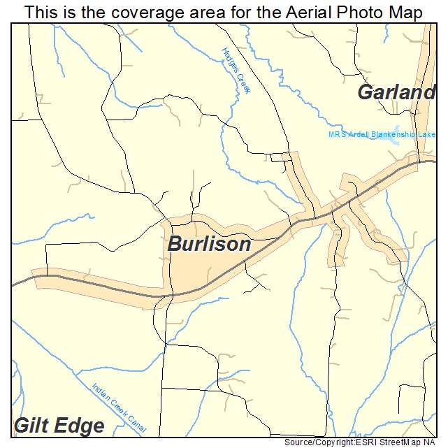 Burlison, TN location map 