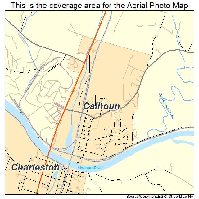 Calhoun, TN location map 
