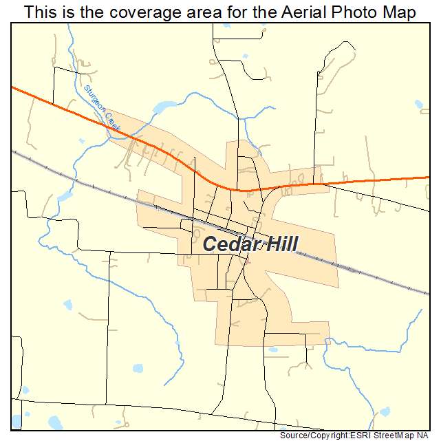 Cedar Hill, TN location map 