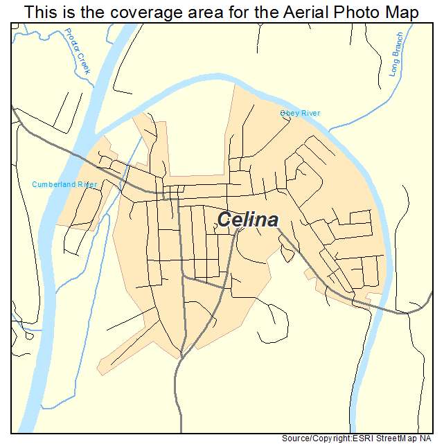 Celina, TN location map 