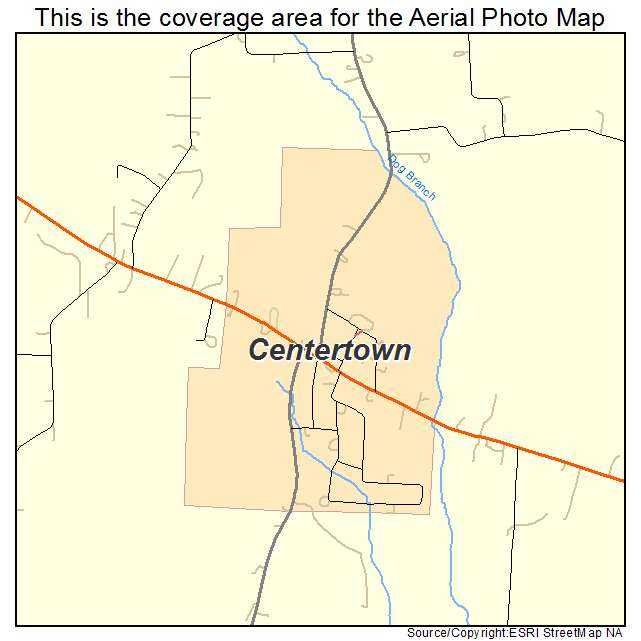 Centertown, TN location map 