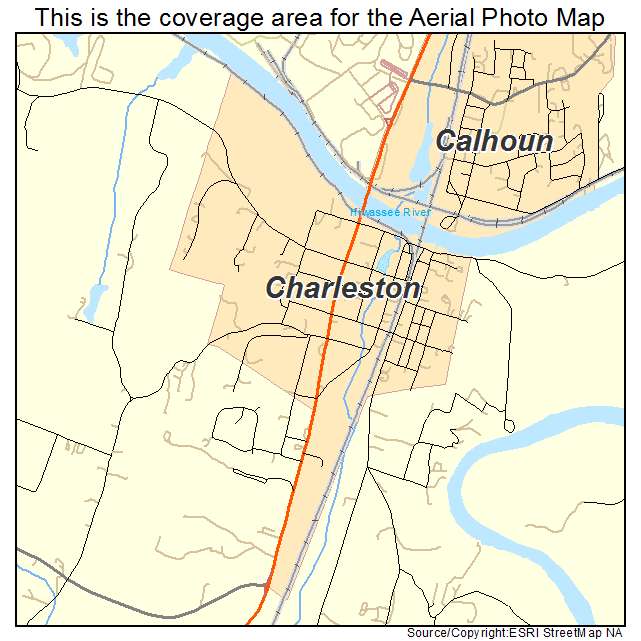 Charleston, TN location map 