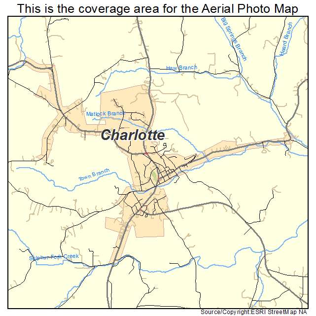 Charlotte, TN location map 