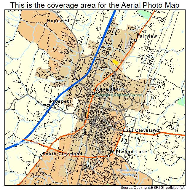 Cleveland, TN location map 