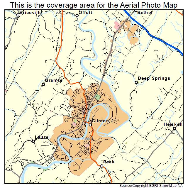 Clinton, TN location map 