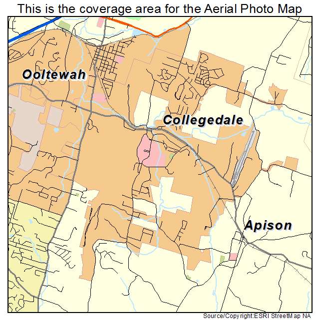 Collegedale, TN location map 