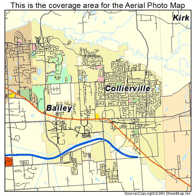 Collierville, TN location map 