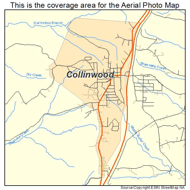 Collinwood, TN location map 