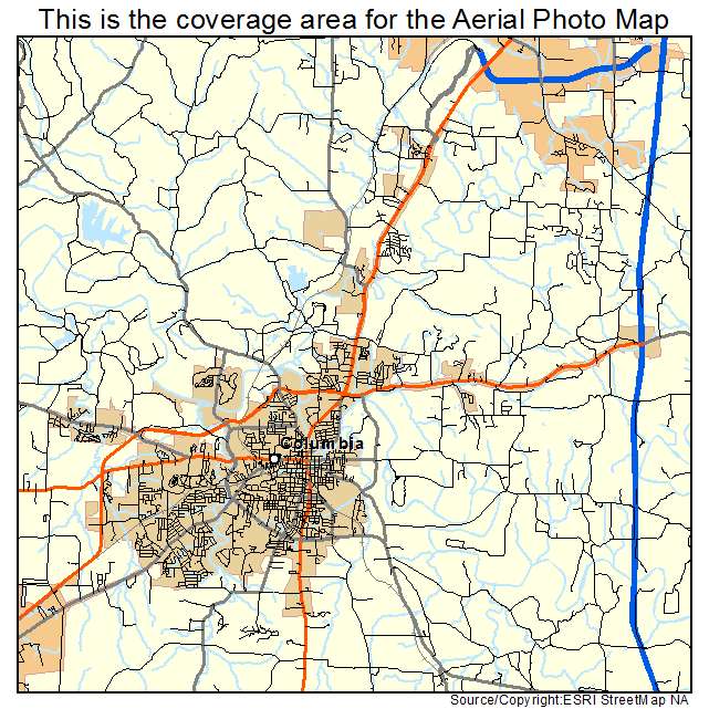 Columbia, TN location map 